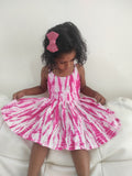 Tie & Die sleeveless girls summer frock in cotton | Aruvo