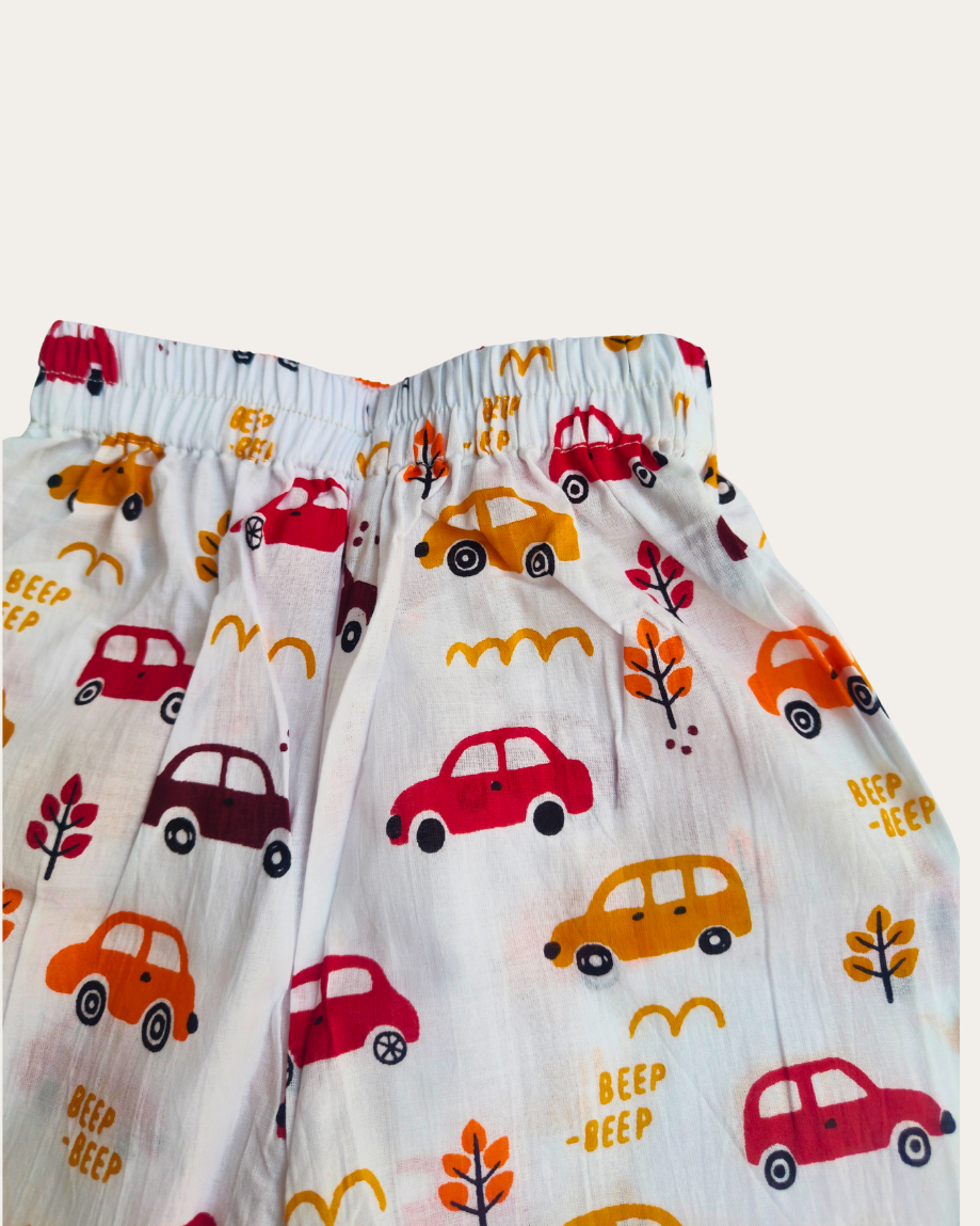 Car Printed Pant Pure cotton premium fabric elasticated pant 