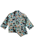 Kids Cotton Elephant Print Full Sleeve Night Suit Set