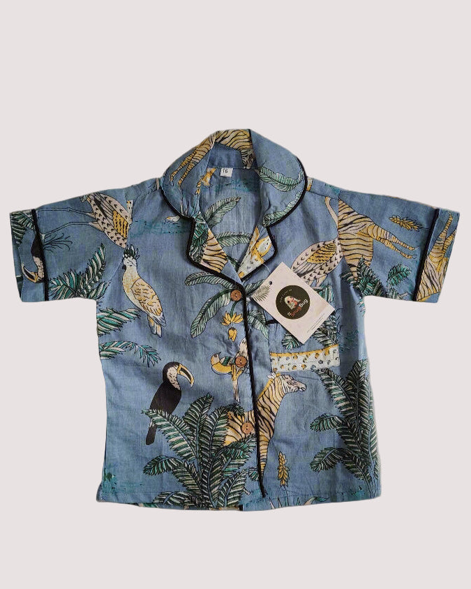 Half sleeve cotton night suit 