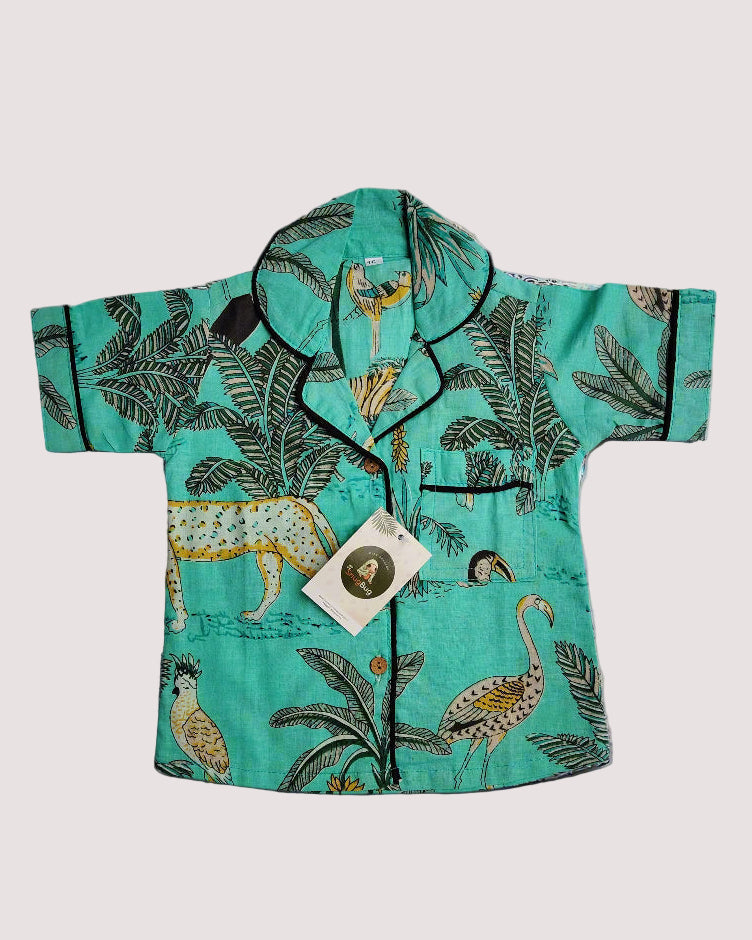 Kids Cotton Summer Half Sleeve Night Suit