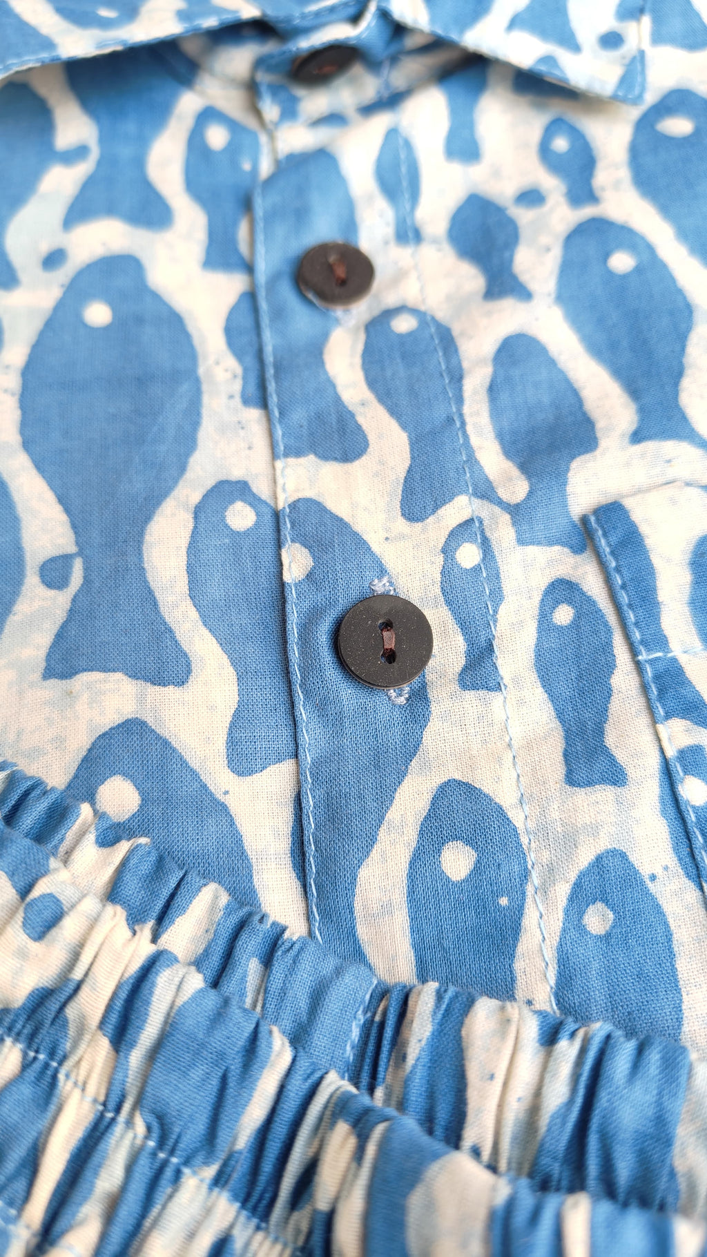 Boys Summer Co-ord Set | Fish Print Cotton Shorts Set | Aruvo