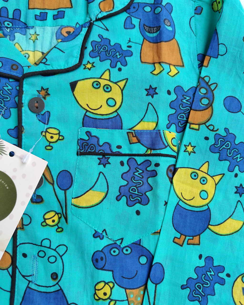 Unisex Peppa printed full sleeve Kids Cotton full sleeve Night Suit