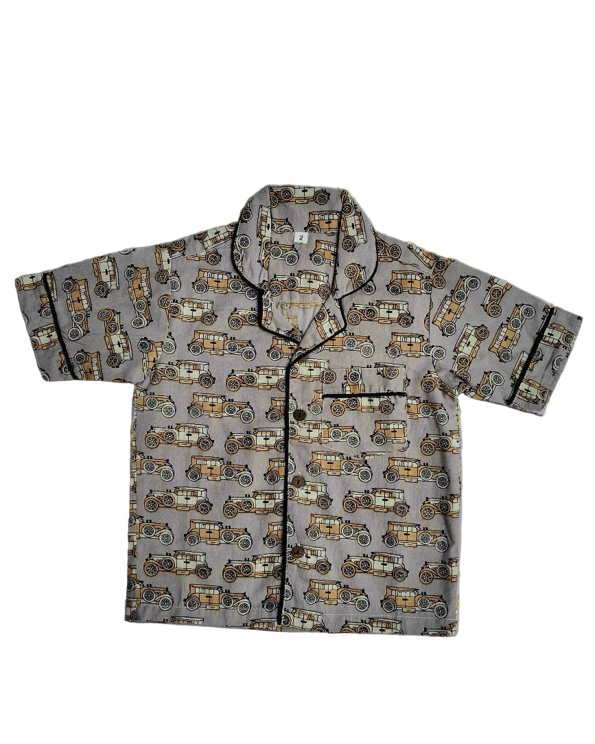 Kids Smmer Hanlf Sleeve Cotton Night Suit for Girls and Boys