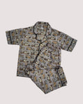 Kids Smmer Hanlf Sleeve Cotton Night Suit for Girls and Boys