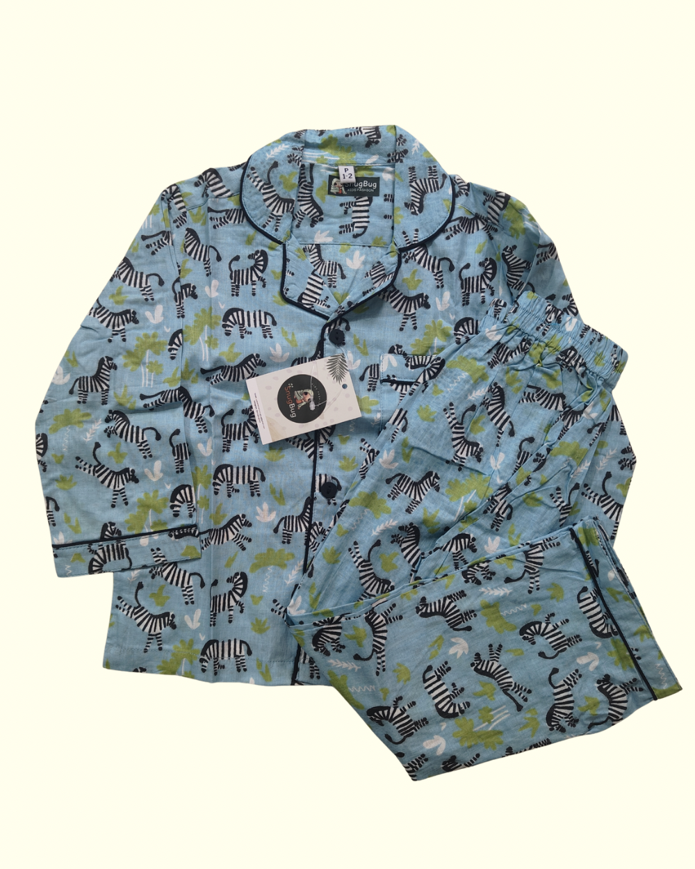 SnugBug's Zebra printed pure cotton full sleeve Night suit set