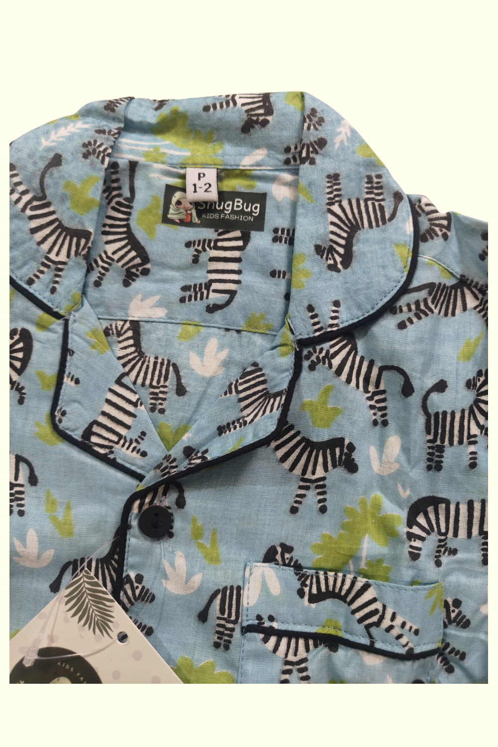 SnugBug's Zebra printed pure cotton full sleeve Night suit set